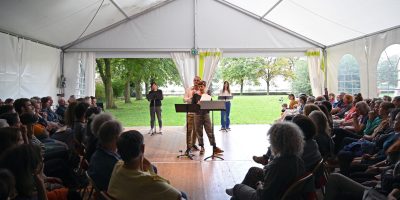 Lecture dirigée par Alexandra Tobelaim, avec Sébastien Eveno, Céline Milliat Baumgartner, Cathy Min Jung et Julie Pilod. © Boris Didym