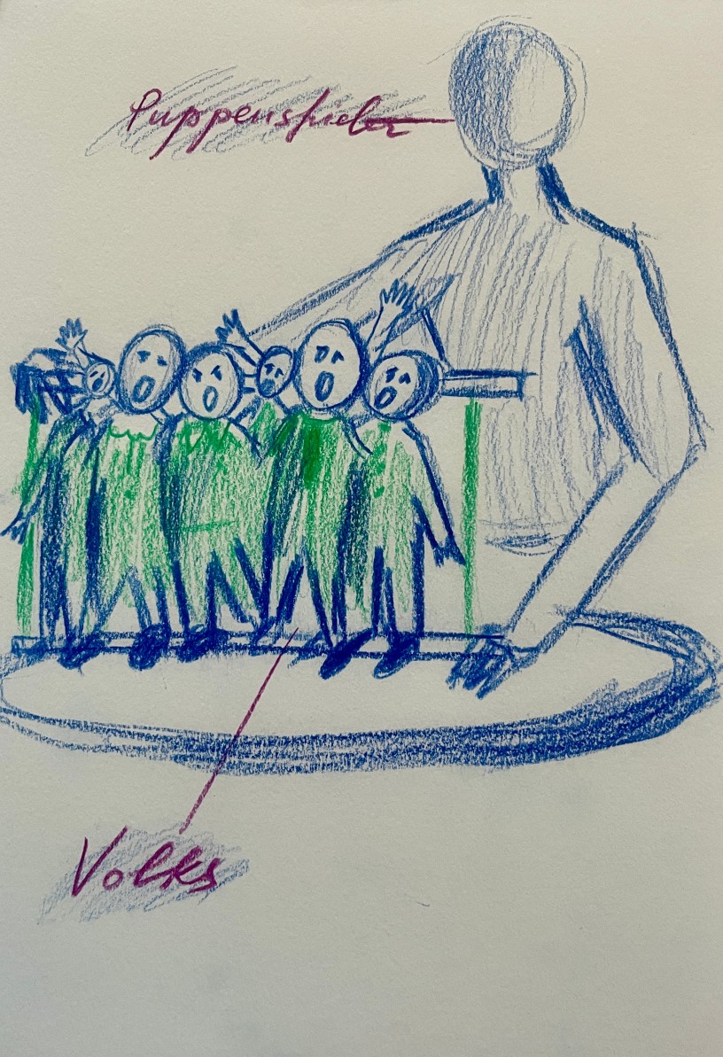 POPpulisme, visuel créé dans le cadre de la lecture au dramatikerinnenfestival 2026 © Vlada Chentsova
